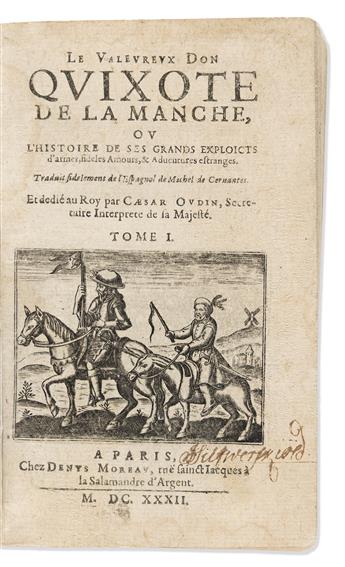 Cervantes, Miguel de (1547-1616) [Don Quixote in French]. Le Valeureux Don Quixote de la Manche. [and] LHistoire de LIngenieux et Red